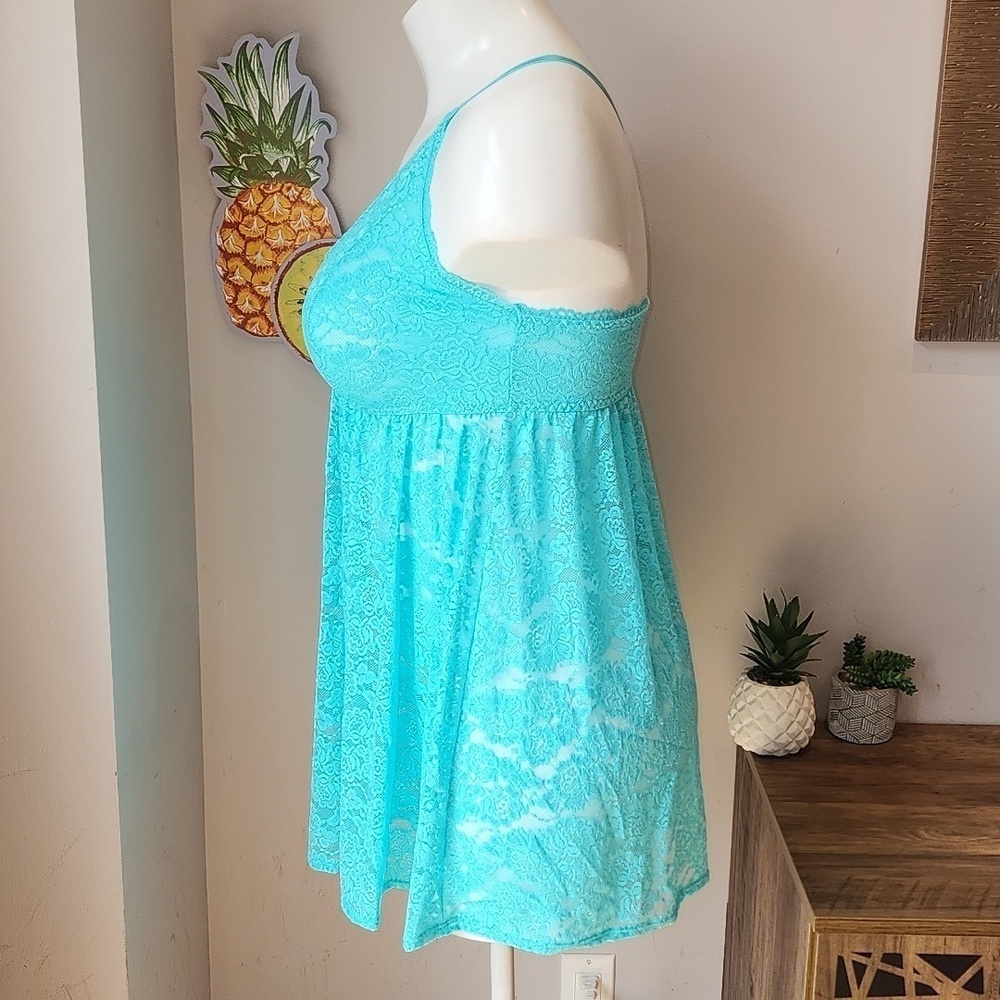 Torrid - Simply Lace Xo Front Babydoll in Blue Radiance - Picture 4 of 12